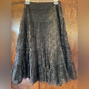 WD.NY Black Lace Maxi Skirt